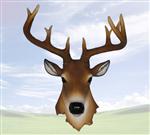 DED28584 Vigilant Hanging Deer Head